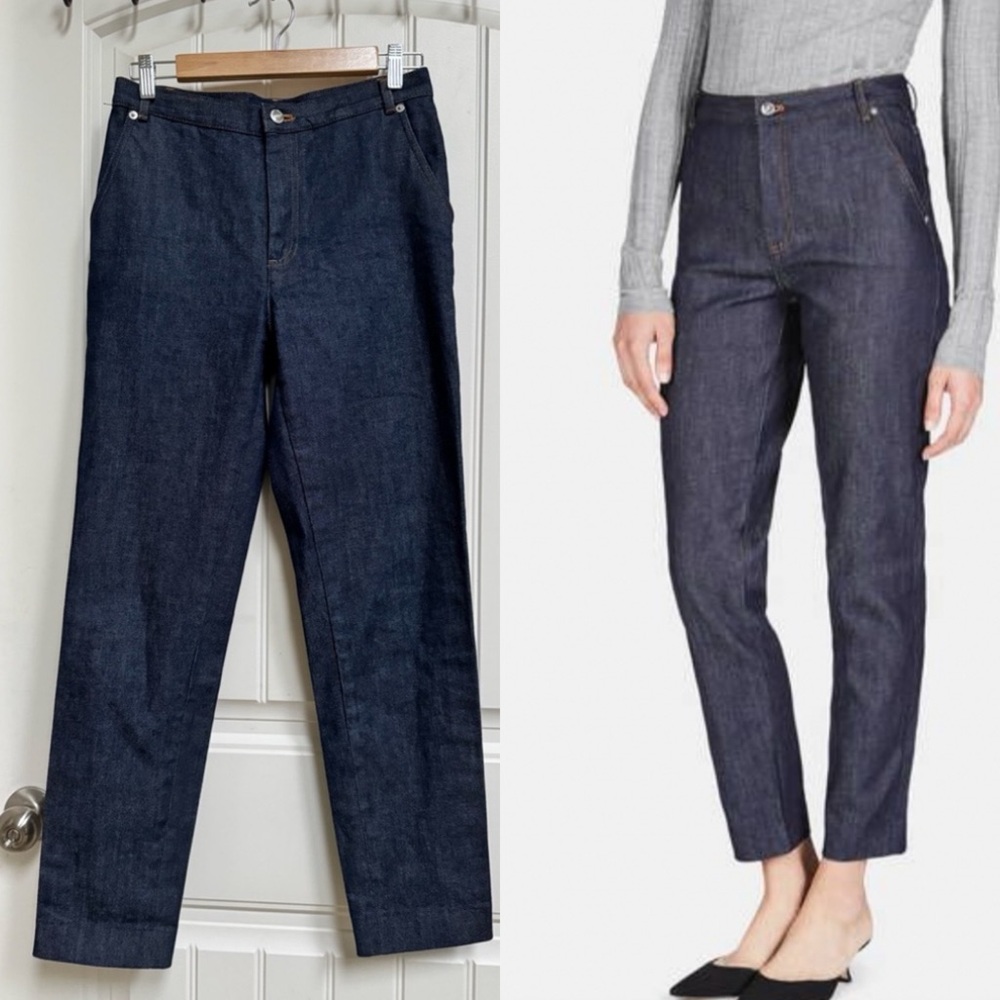 Vanessa Seward Dark Wash Victoire Cropped Denim Jeans. Size EU38/US6